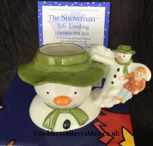 Coalport Snowman Character Jugs Safe Landing quality figurine